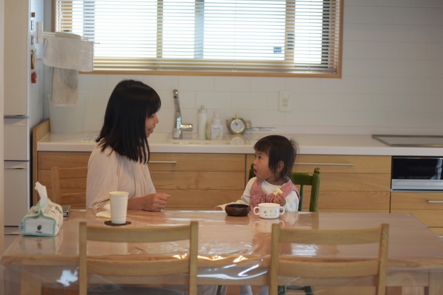 ダイニングセットもキッチンと同じ「木のすず」でオーダーした。